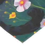 Fantasy Schattige Tree Cat Flowers Tafelkleed (Gekanteld)