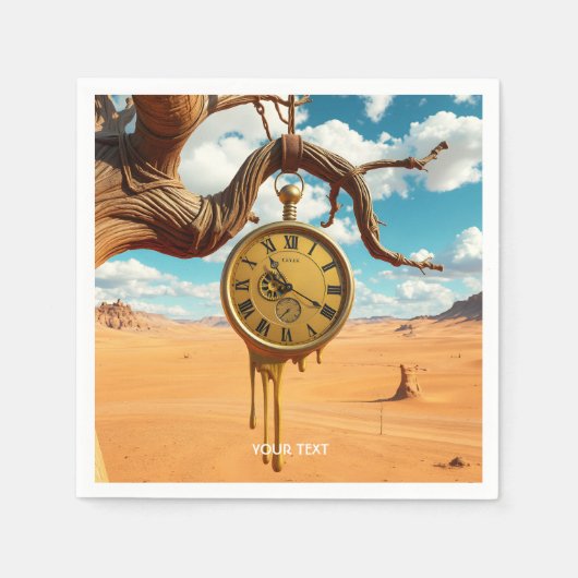 Fantasy Schattige Tree Desert Clock Servet (Voorkant)