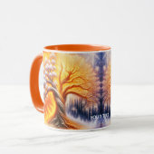 Fantasy Schattige Tree Fire Snow Mok (Voorkant links)