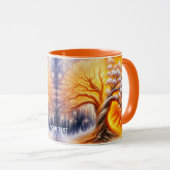 Fantasy Schattige Tree Fire Snow Mok (Voorkant rechts)