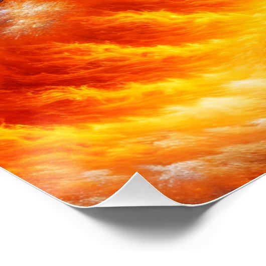 Fantasy Schattige Tree Fire Snow Perfect Poster (Hoek)