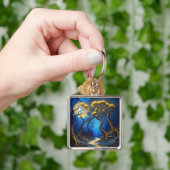 Fantasy Schattige Trees Night Moon Sleutelhanger (Hand)