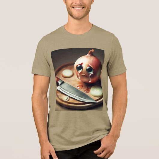 Fantasy Schattige trieste ui huilen Tri-Blend Shirt (Voorkant)