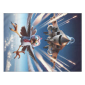 Fantasy Schattige Turkije gevechtsvliegtuig Tafelkleed (Voorkant (Horizontaal))