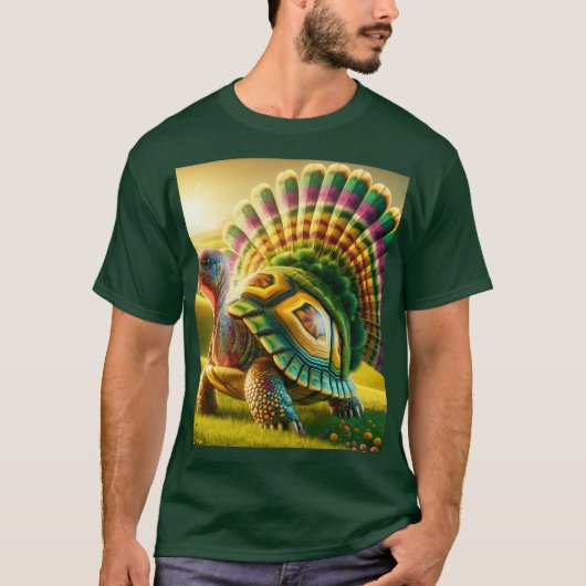 Fantasy Schattige Turkije Turtle Mix T-shirt (Voorkant)