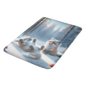 Fantasy Schattige twee Baby vossen Badmat (Gekanteld)
