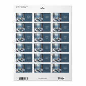 Fantasy Schattige twee Baby vossen Etiket (Full Sheet)