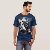 Fantasy Schattige Twee Koi Vissen T-shirt (Voorkant volledig)