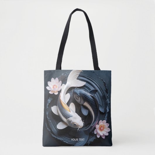 Fantasy Schattige Twee Koi Vissen Tote Bag (Voorkant)