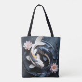 Fantasy Schattige Twee Koi Vissen Tote Bag (Achterkant)