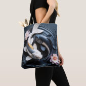 Fantasy Schattige Twee Koi Vissen Tote Bag (Dichtbij)