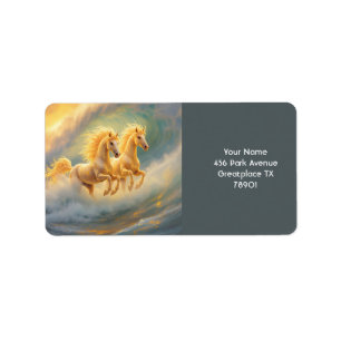 Fantasy Schattige Twee Paarden Golf Etiket