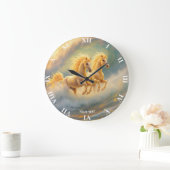 Fantasy Schattige Twee Paarden Golf Grote Klok (Huis)