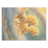 Fantasy Schattige Twee Paarden Golf Tafelkleed (Voorkant (Horizontaal))