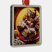 Fantasy Schattige Twee Sumo Fighters Metalen Ornament (Rechts)