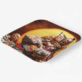 Fantasy Schattige Twee Sumo Fighters Papieren Bordje (Gebogen)