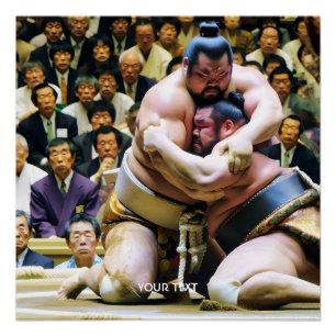 Fantasy Schattige Twee Sumo Wrestlers Perfect Poster