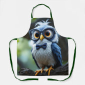Fantasy Schattige Uil Brillen Bow Schort (Voorkant)
