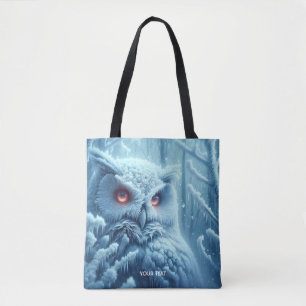 Fantasy Schattige Uil Sneeuwwinter Tote Bag