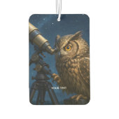 Fantasy Schattige Uil Telescope Night Luchtverfrisser (Achterkant)