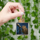 Fantasy Schattige Uil Telescope Night Sleutelhanger (Hand)
