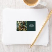 Fantasy Schattige Uil Tree House Etiket (Insitu)