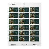 Fantasy Schattige Uil Tree House Etiket (Full Sheet)