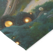 Fantasy Schattige Uil Tree House Tafelkleed (Gekanteld)