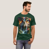 Fantasy Schattige Uil Waterval Trees T-shirt (Voorkant volledig)