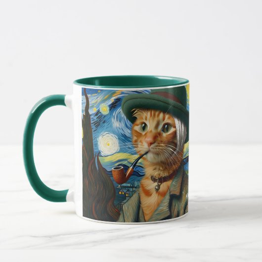 Fantasy Schattige Van Gogh Pet Mok (Links)