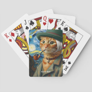 Fantasy Schattige Van Gogh Pet Pokerkaarten