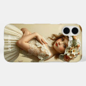 Fantasy Schattige Victoriaans Meisje Bloemen Case-Mate iPhone Case (Achterkant (horizontaal))