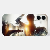 Fantasy Schattige Vioolmeisje Zon Case-Mate iPhone Case (Achterkant (horizontaal))