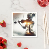 Fantasy Schattige Vioolmeisje Zon Servet (Insitu)