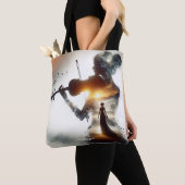 Fantasy Schattige Vioolmeisje Zon Tote Bag (Dichtbij)
