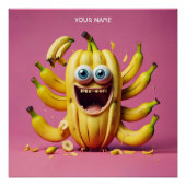 Fantasy Schattige Vivid Banana Funny Creature Perfect Poster (Voorkant)