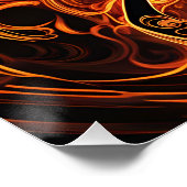 Fantasy Schattige Vivid Fire Meisje Flames Perfect Poster (Hoek)