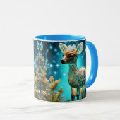 Fantasy Schattige Vivid Glass Fawn Winter Mok (Voorkant rechts)