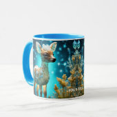 Fantasy Schattige Vivid Glass Fawn Winter Mok (Voorkant links)