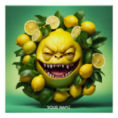 Fantasy Schattige Vivid Lemon Funny Creature Perfect Poster (Voorkant)