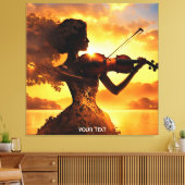 Fantasy Schattige Vivid Meisje Spelen Viool Canvas Afdruk (Insitu (Woonkamer))