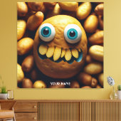 Fantasy Schattige Vivid Potato Funny Creature Canvas Afdruk (Insitu (Woonkamer))