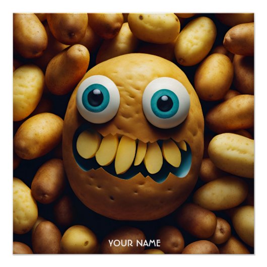 Fantasy Schattige Vivid Potato Funny Creature Perfect Poster (Voorkant)