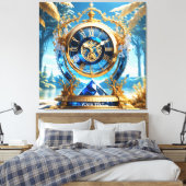 Fantasy Schattige Vivid Sapphire Clock Zee Canvas Afdruk (Insitu (Slaapkamer))