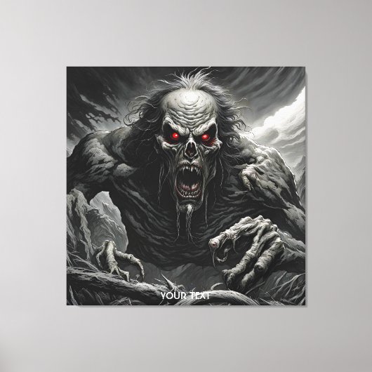 Fantasy Schattige Vivid Scary Horror Creature Canvas Afdruk (Voorkant)