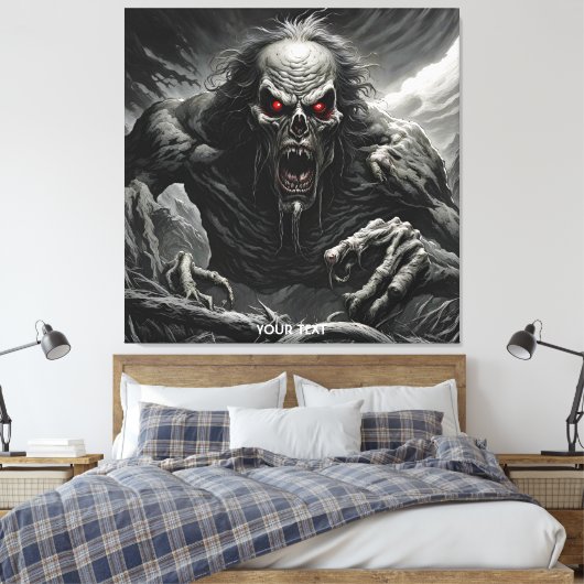 Fantasy Schattige Vivid Scary Horror Creature Canvas Afdruk (Insitu (Slaapkamer))