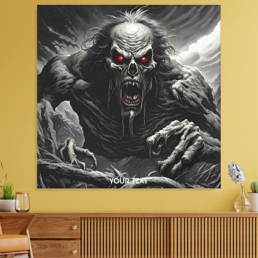 Fantasy Schattige Vivid Scary Horror Creature Canvas Afdruk (Insitu (Woonkamer))