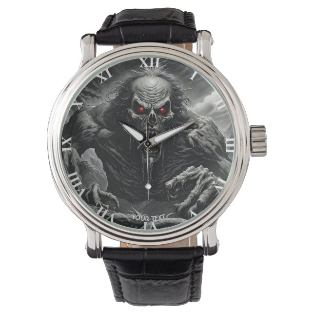 Fantasy Schattige Vivid Scary Horror Creature Horloge (Voorkant)