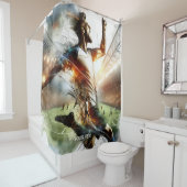 Fantasy Schattige Voetbalstadion Douchegordijn (In situ)