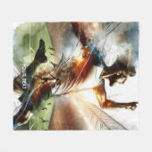 Fantasy Schattige Voetbalstadion Fleece Deken (Voorkant (Horizontaal))